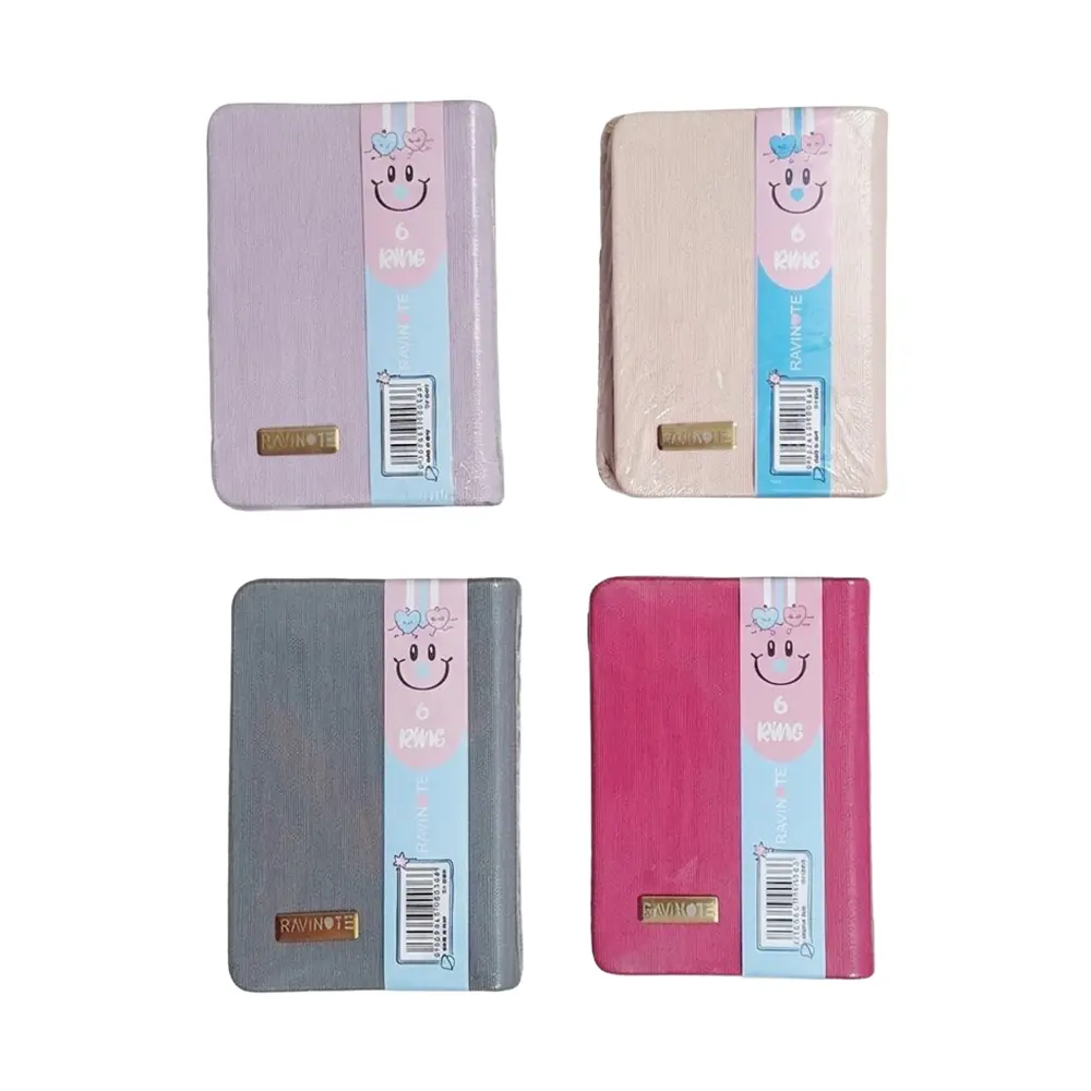 4 طرح از کلاسور آ6 جلد سخت پارچه ای پاستلی