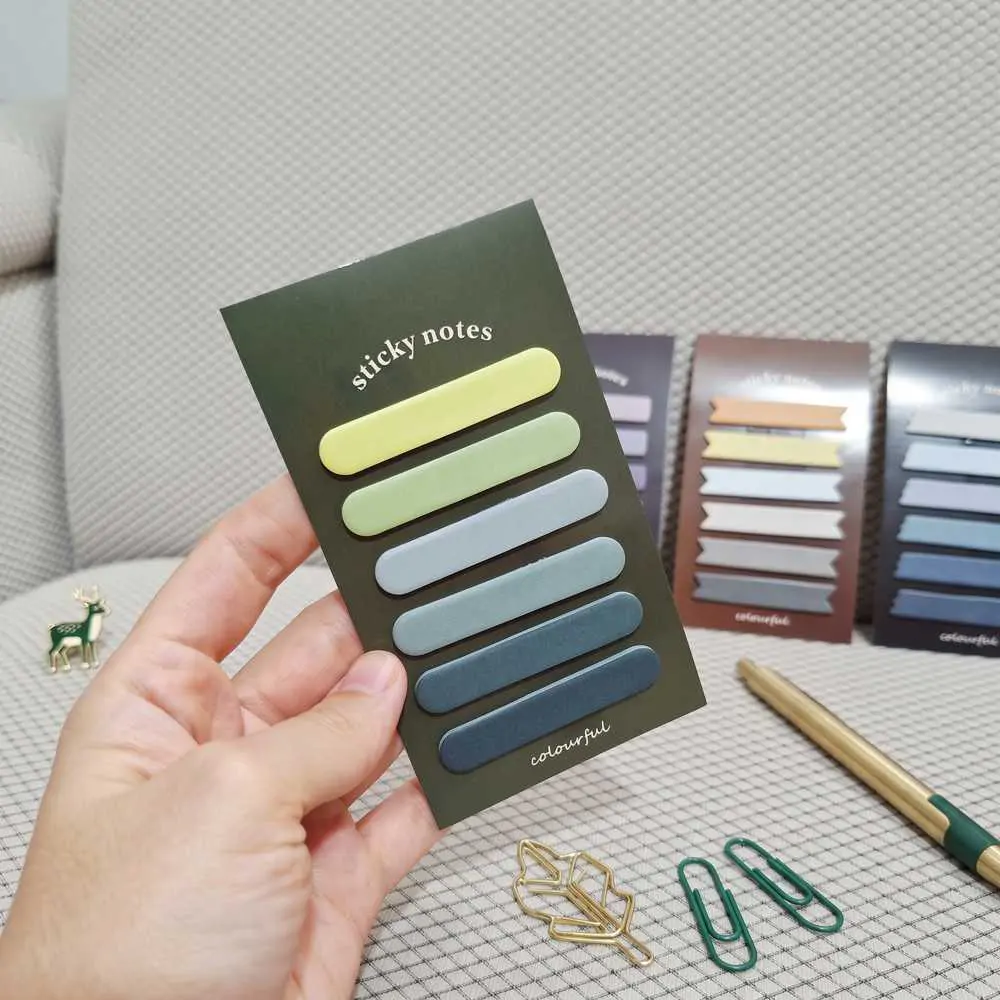 استیک نوت ایندکس 6 تکه colourful طیف سبز